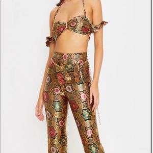 Gold jacquard two piece set- sold out